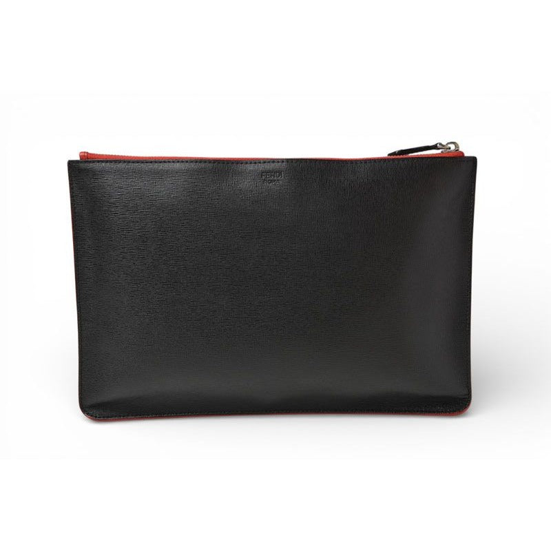 Fendi Clutch Bugs Eye Mon Star Flat Pouch Red — view 4