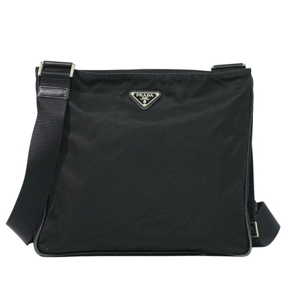 Prada Nylon Shoulder Bag Pochette Black