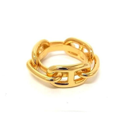 Hermes Chaine D'ancre Lucade Legato Scarf Ring Closure Gold