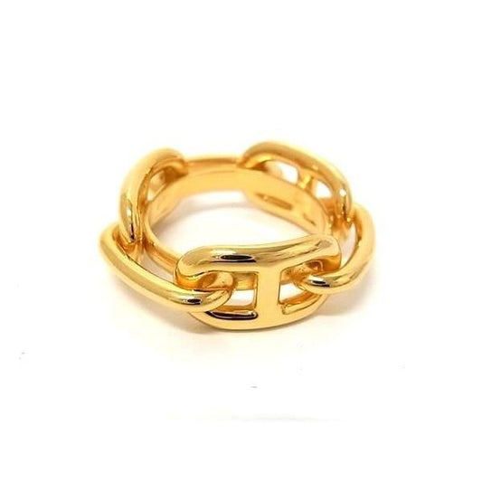 Hermes Chaine D'ancre Lucade Legato Scarf Ring Closure Gold
