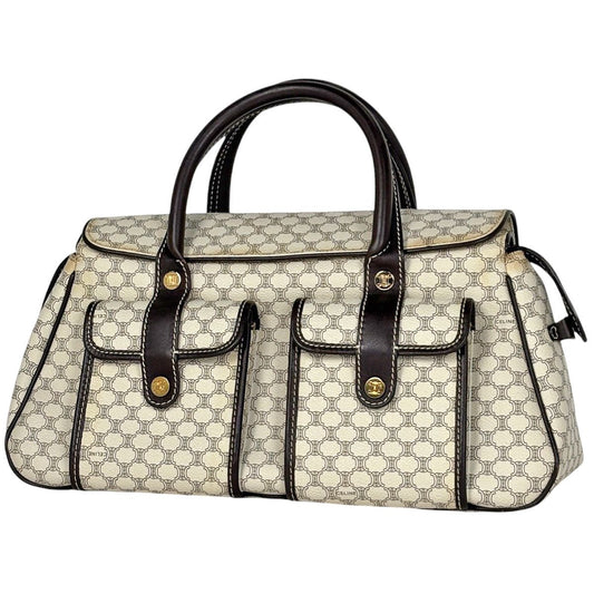 Celine Macadam Pattern Handbag White