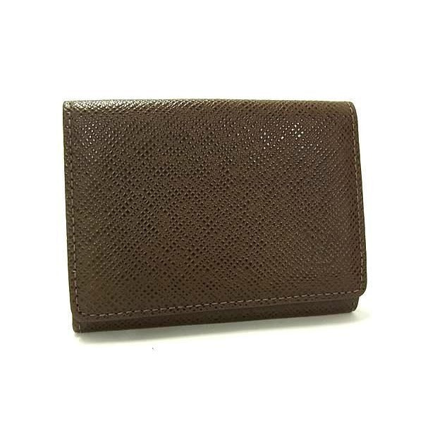 Louis Vuitton Card Case Taiga Envelop Carte De Visite Grizzly Leather