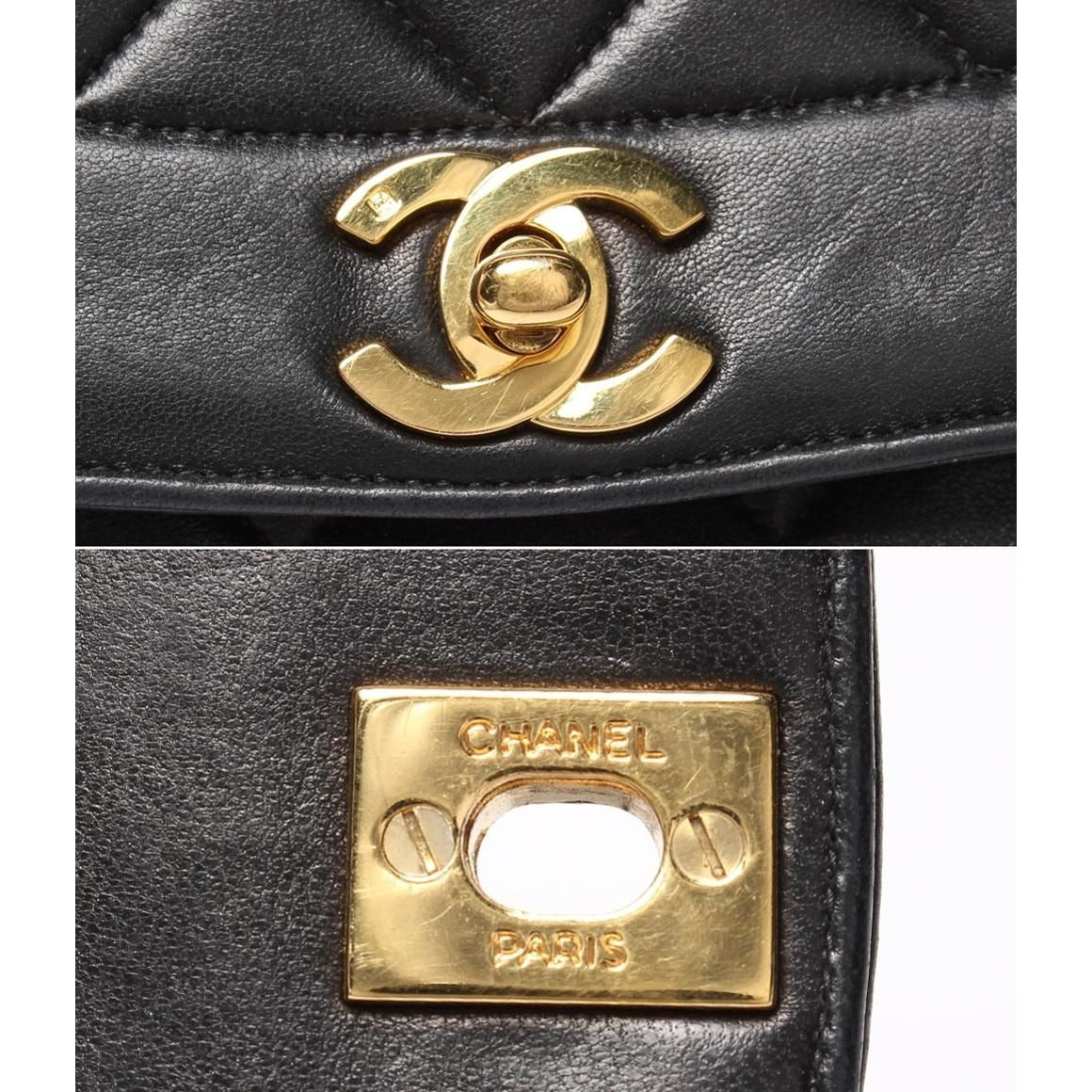 Chanel Chain Shoulder Bag Diana 25 Lambskin Edition Gold Single — view 9