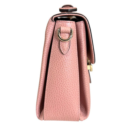 Gucci Interlocking Shoulder Bag Leather Pink G — view 4