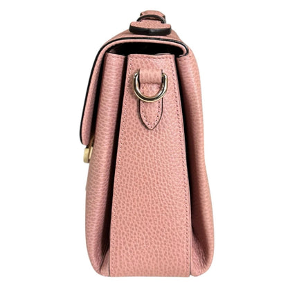 Gucci Interlocking Shoulder Bag Leather Pink G — view 5