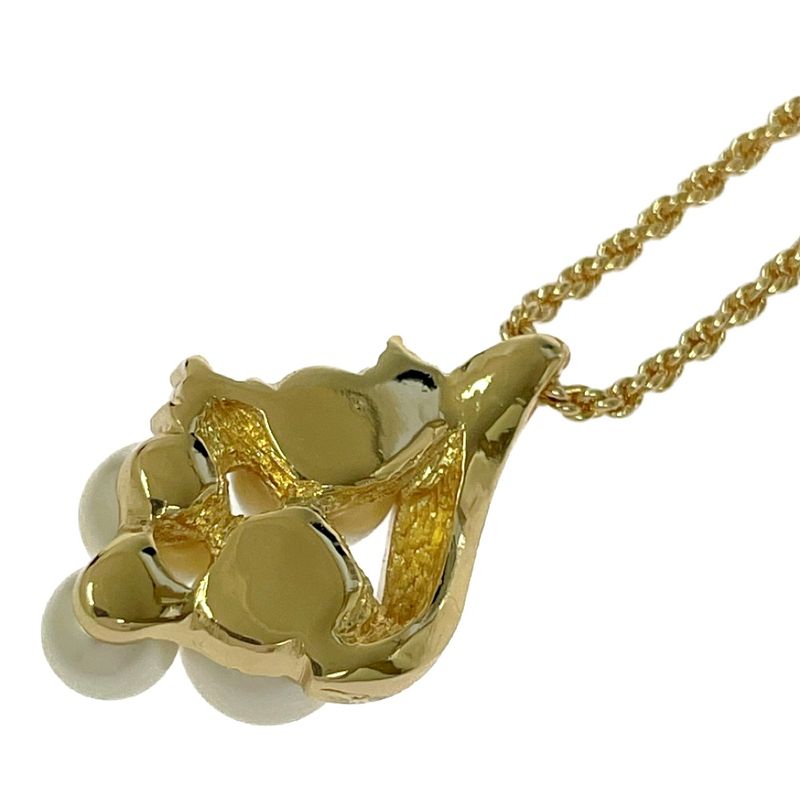 Christian Dior GP Faux Pearl Necklace Women's Gold 448225 Necklace