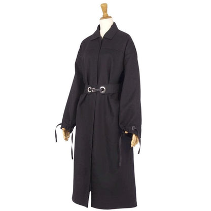 Hermes 22SS Long Coat Leather Belt Cashmere