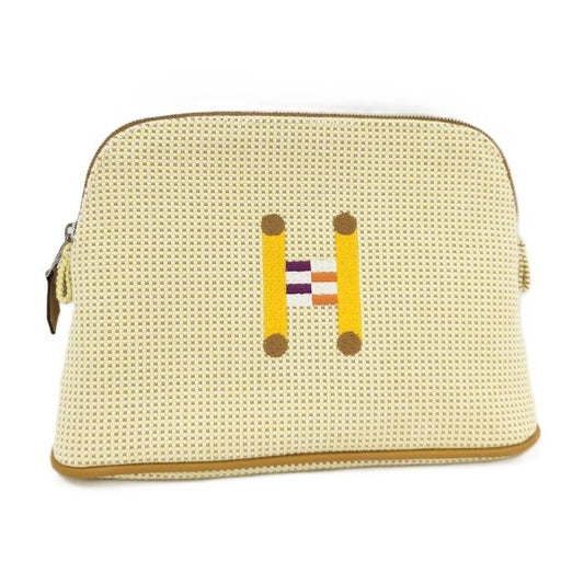 Hermes Bolide Pouch 20 Mini Pochette Crazy H Limited Edition Canvas Natural