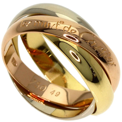 Cartier Trinity 49 Ring 18K Yellow Gold White Pink