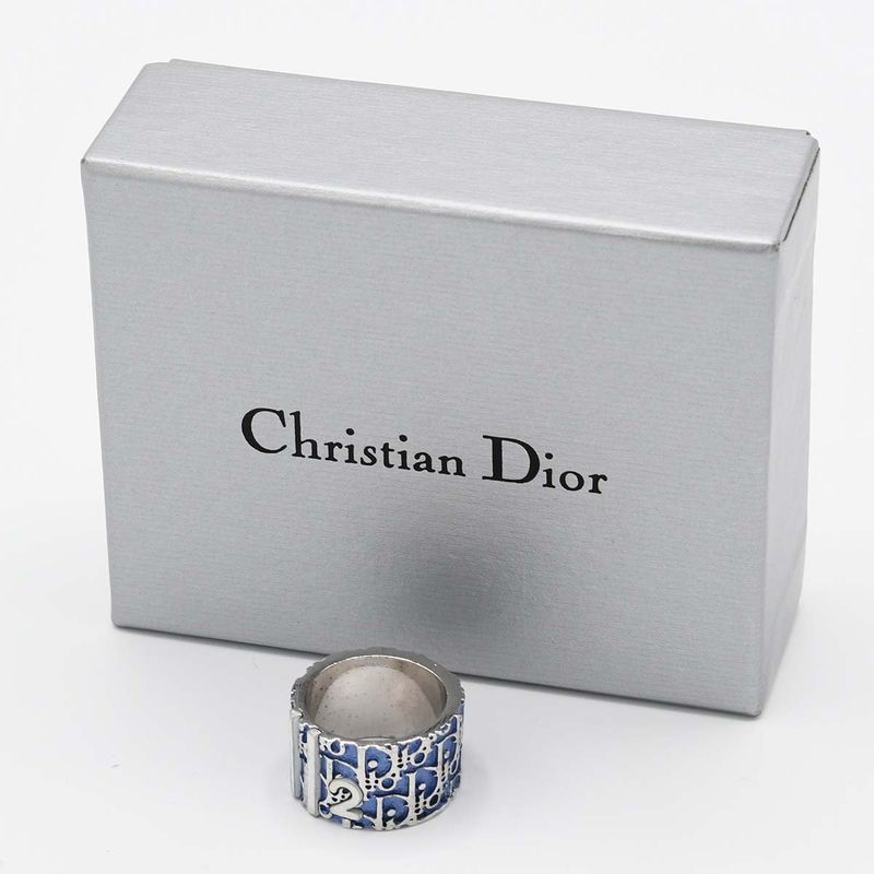 Christian DIOR Ring Trotter Approx 8.5 Blue Accessories Ladies With Box H1790