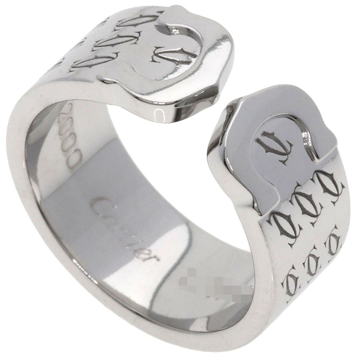 Cartier 2C Christmas Limited 52 Ring 18K White Gold