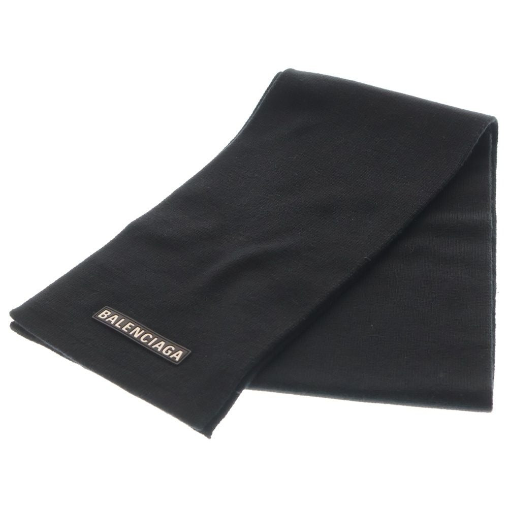Balenciaga Patch Scarf Logo Black