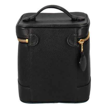 Chanel Vanity Bag A01998 Caviar Skin Ladies Handbag Black Excellent Condition