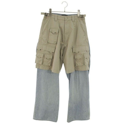 Balenciaga Hybrid Car Golds Fit Trousers Denim Pants 28