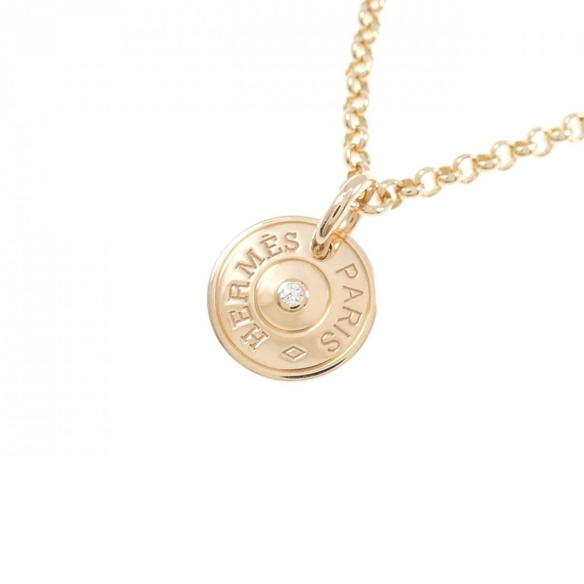 Hermes Exlibris Necklace Pink — view 3