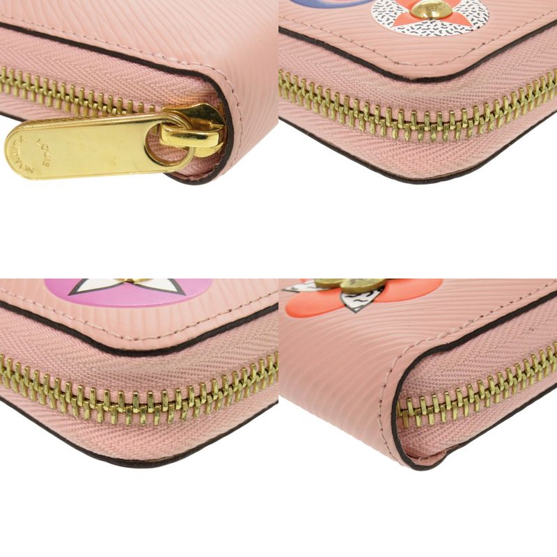 Louis Vuitton Round Zipper Zippy Wallet Epi M62067 Epi Leather Pink Long Wallet