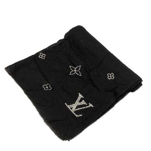 Louis Vuitton Shawl Etole Monte Carlo Noir Black Cashmere Scarf