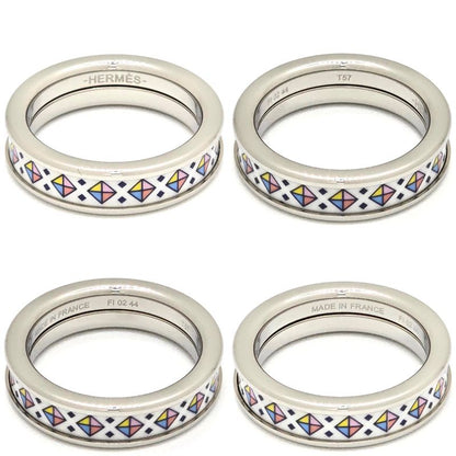 Hermes Ring Collier De Chien PM T57 Approx 16 Confetti Enamel Print Metallic