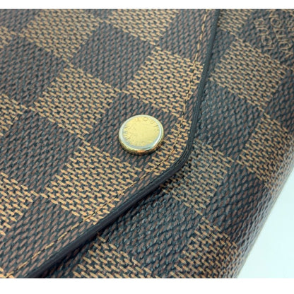Louis Vuitton Damier Portefeuille Sarah Bifold Wallet N60114 Brown Delivery