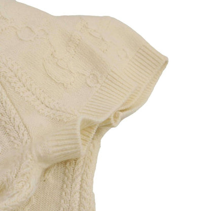 Hermes 22aw Morning Stroll Wool and Cashmere Cable Pullover Knit 2h2666d6 Ivory