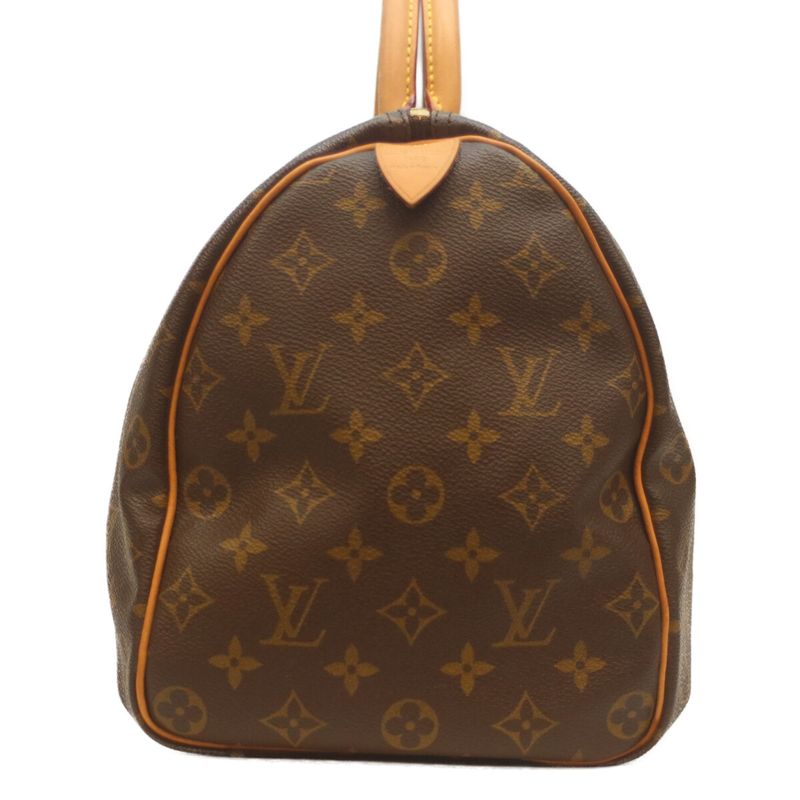 Louis Vuitton 02 M41524 Monogram Speedy 35 Boston Bag Handbag Travel Bag Brown