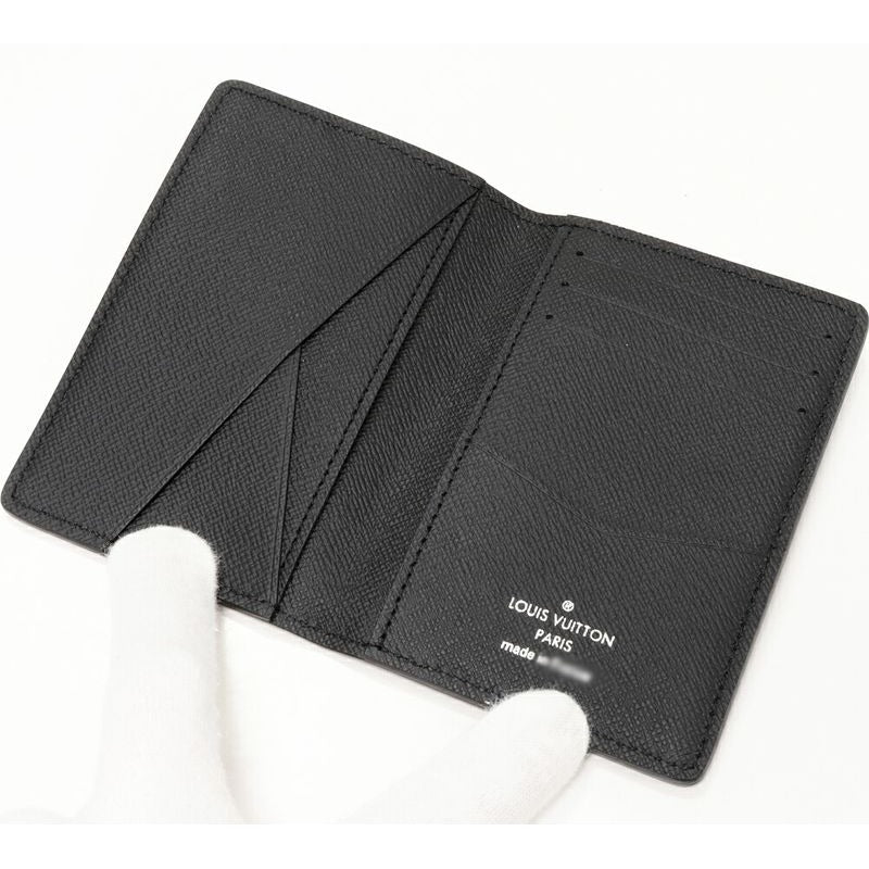 Louis Vuitton Bifold Card Case Pass Epi Noir Black Organizer Deux Poches — view 3