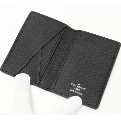 Louis Vuitton Bifold Card Case Pass Epi Noir Black Organizer Deux Poches — view 3
