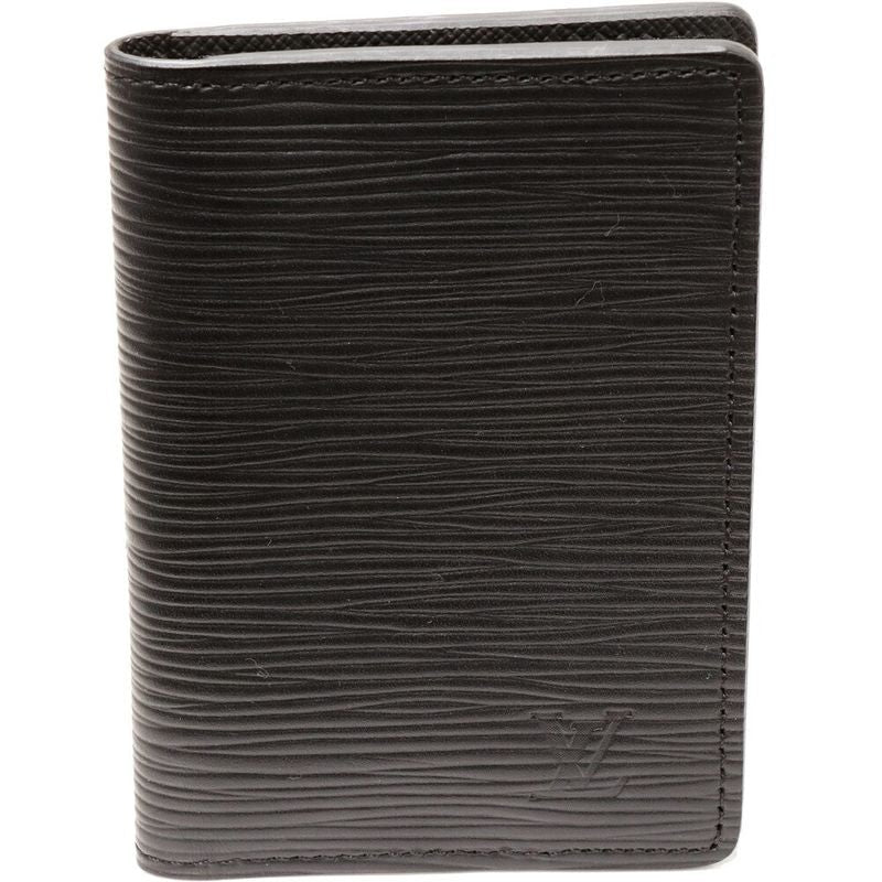 Louis Vuitton Bifold Card Case Pass Epi Noir Black Organizer Deux Poches