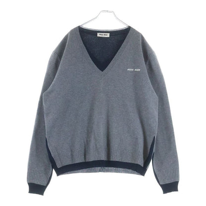 Miu Miu Logo Embroidery Layered Sweater