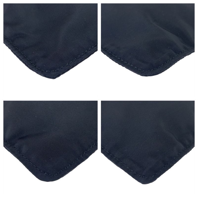 Prada Tessuto Triangle Logo Plate Black Silver Hardware Nylon Crossbody