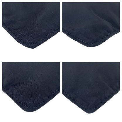 Prada Tessuto Triangle Logo Plate Black Silver Hardware Nylon Crossbody