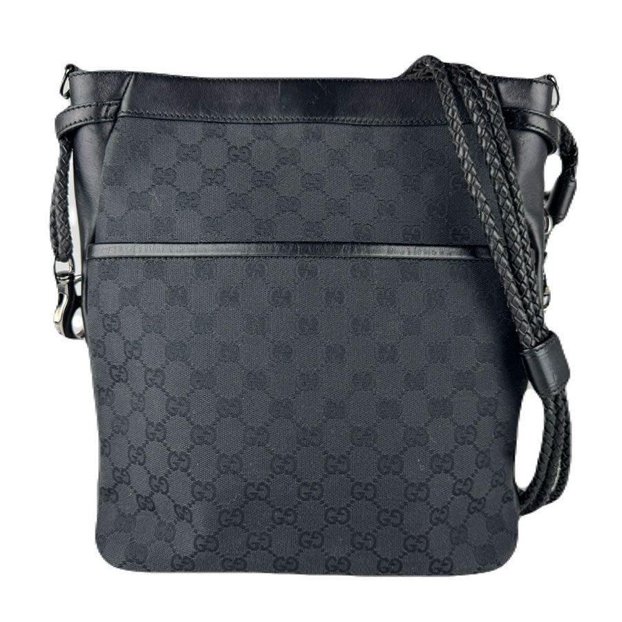 Gucci Shoulder Bag Leather Canvas