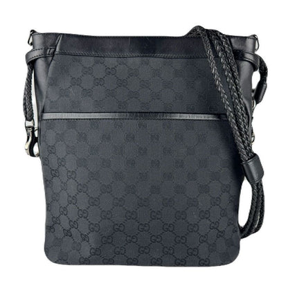 Gucci Shoulder Bag Leather Canvas