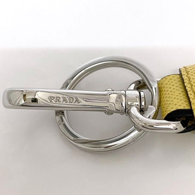 Prada Key Holder Ec22841 Yellow 2pp68t Never Used Excellent Condition