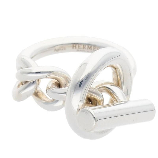 Hermes Croisette Silver Ring 53 11