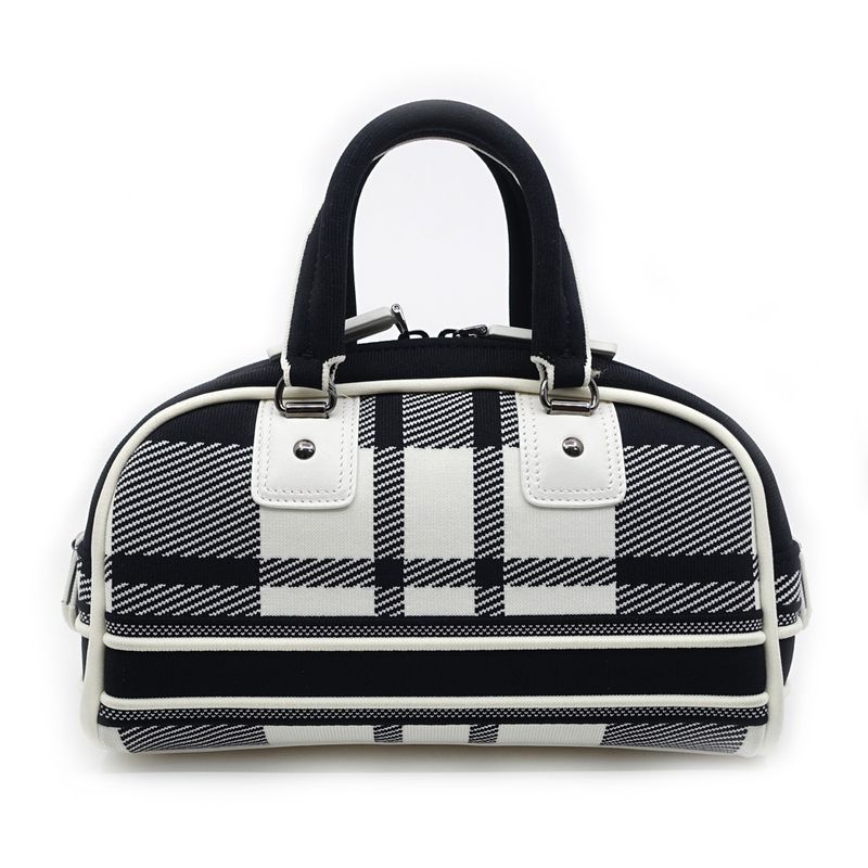 Dior Vive Small Bow Ring Bag Canvas Leather Black White Black Hardware