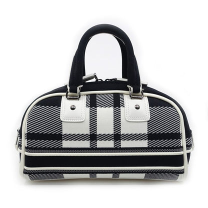 Dior Vive Small Bow Ring Bag Canvas Leather Black White Black Hardware