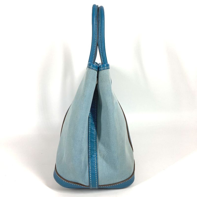 Hermes Tote Garden Party TPM Garden Party TPM Toile Officier/leather Blue