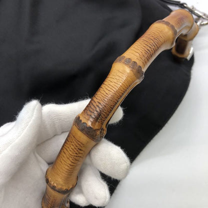 Gucci Handbag Shoulder Bag 2way Bamboo Nylon Black Ladies Men's Old Gucci