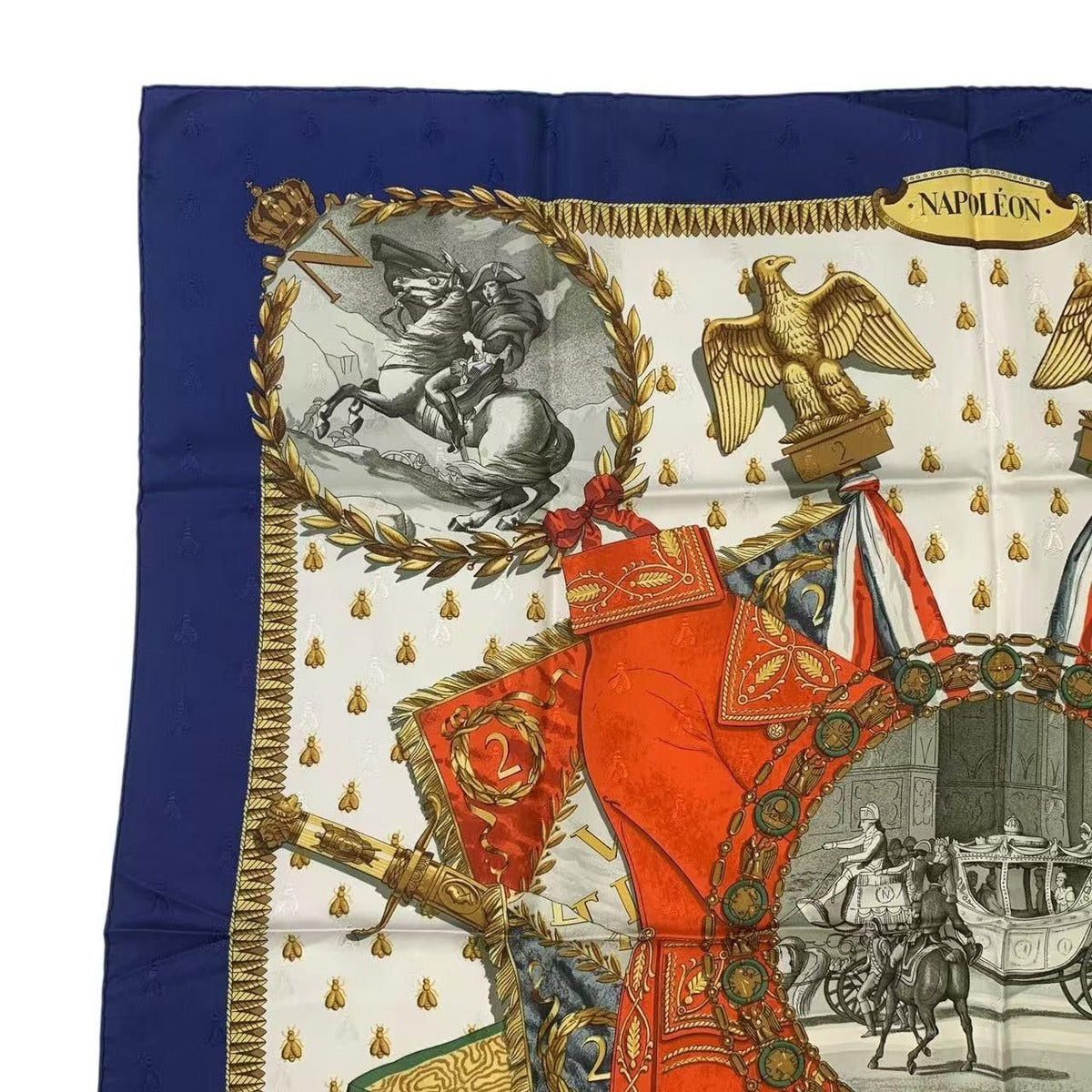 Hermes Scarf Carre 90 Silk Napoleon Navy — view 2