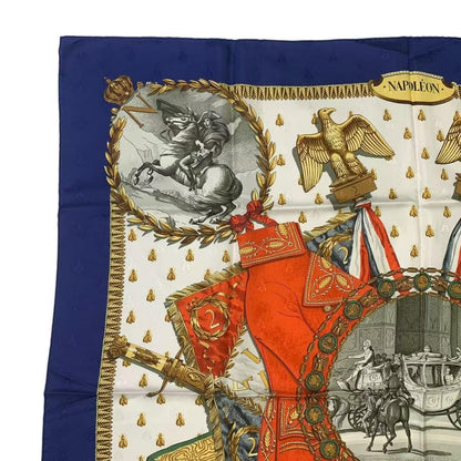 Hermes Scarf Carre 90 Silk Napoleon Navy — view 2