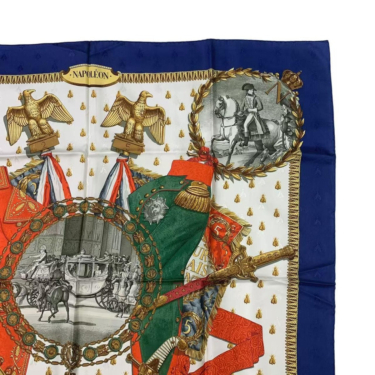Hermes Scarf Carre 90 Silk Napoleon Navy — view 3