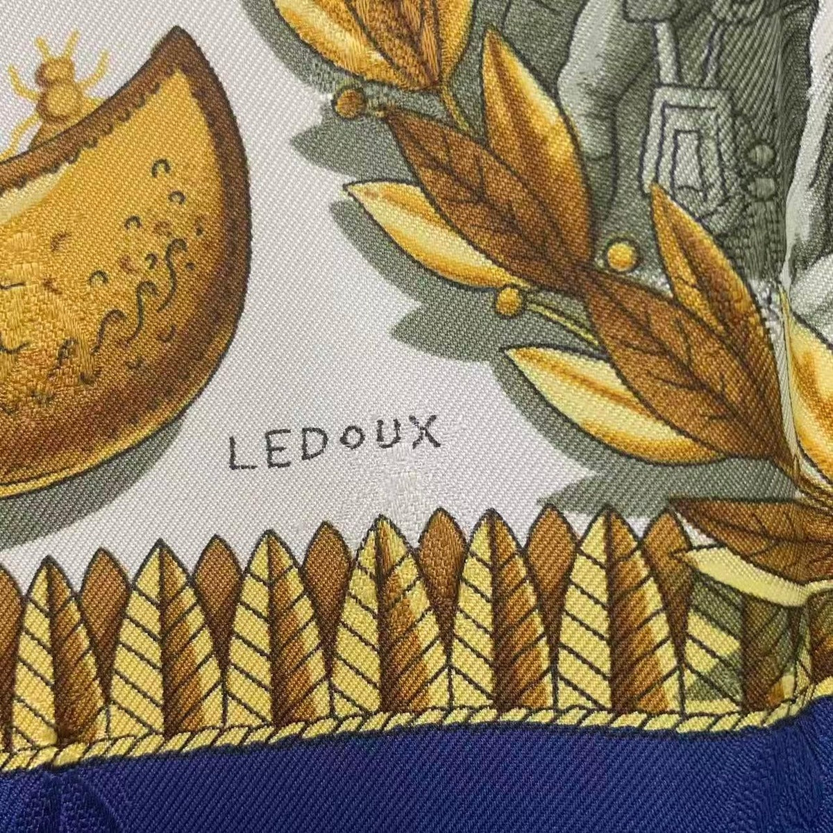 Hermes Scarf Carre 90 Silk Napoleon Navy — view 6