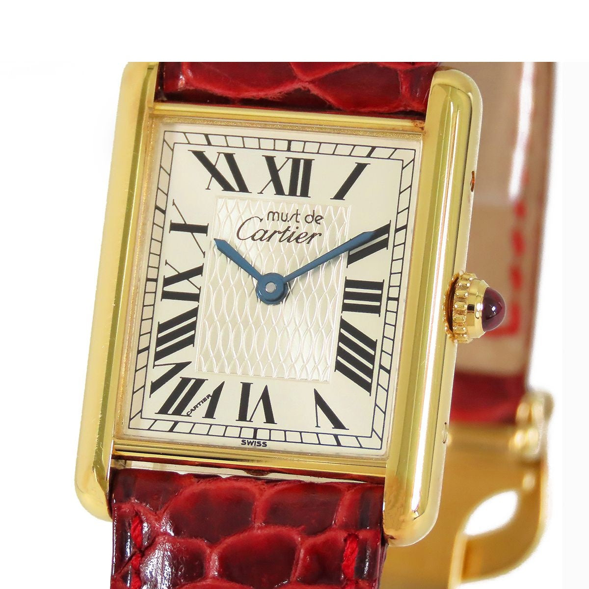 Cartier Must Tank LM Founding 150 Anniversary Book Limited Silver Leather SS