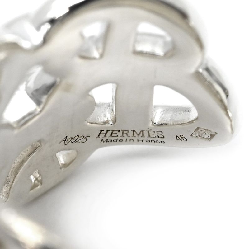 Hermes Ring Chaine D'ancre Anchene GM Silver 925 Silver #46 (Jp6) Accessories