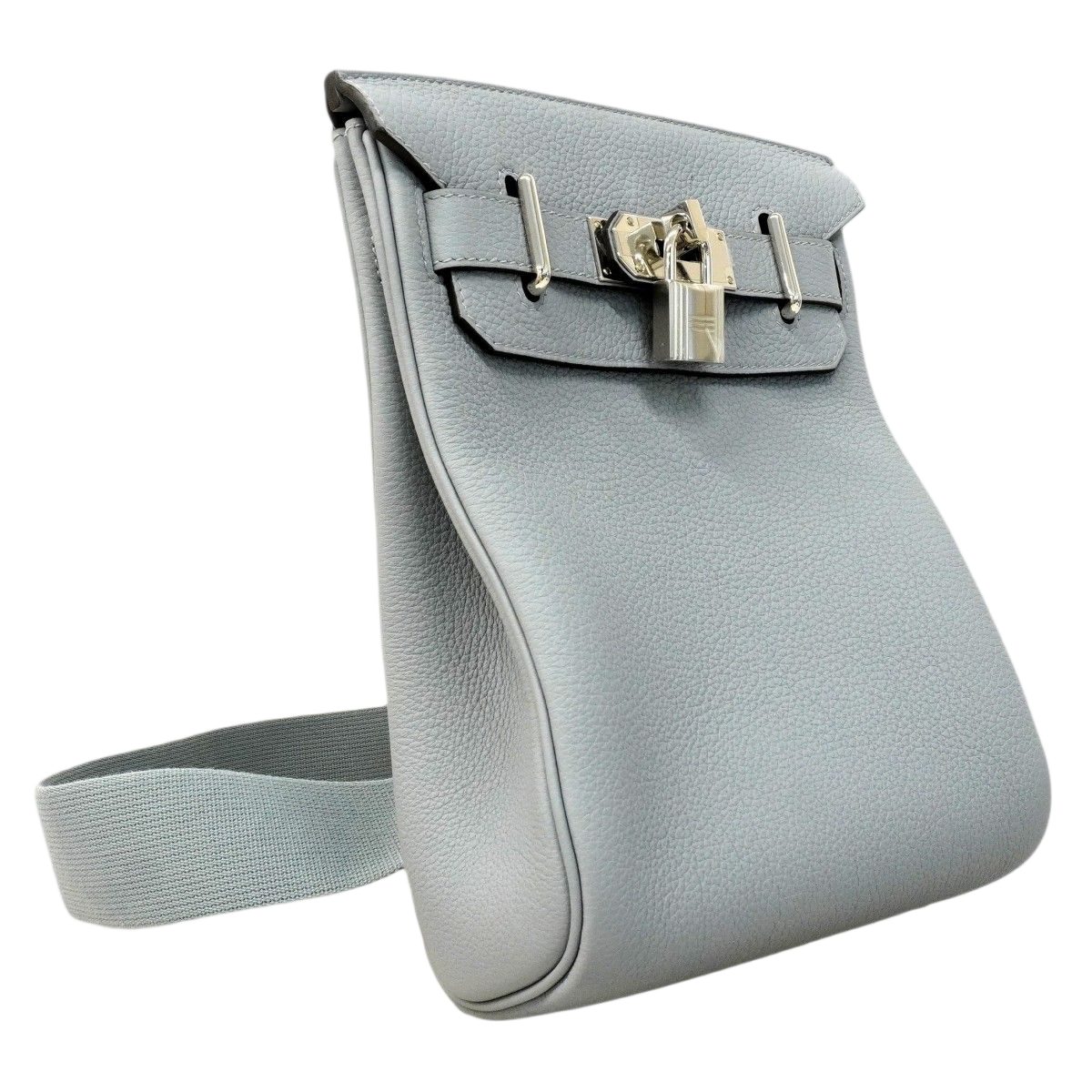 Hermes Shoulder Bag Hac a Dos PM Togo Gris Perle Silver — view 2