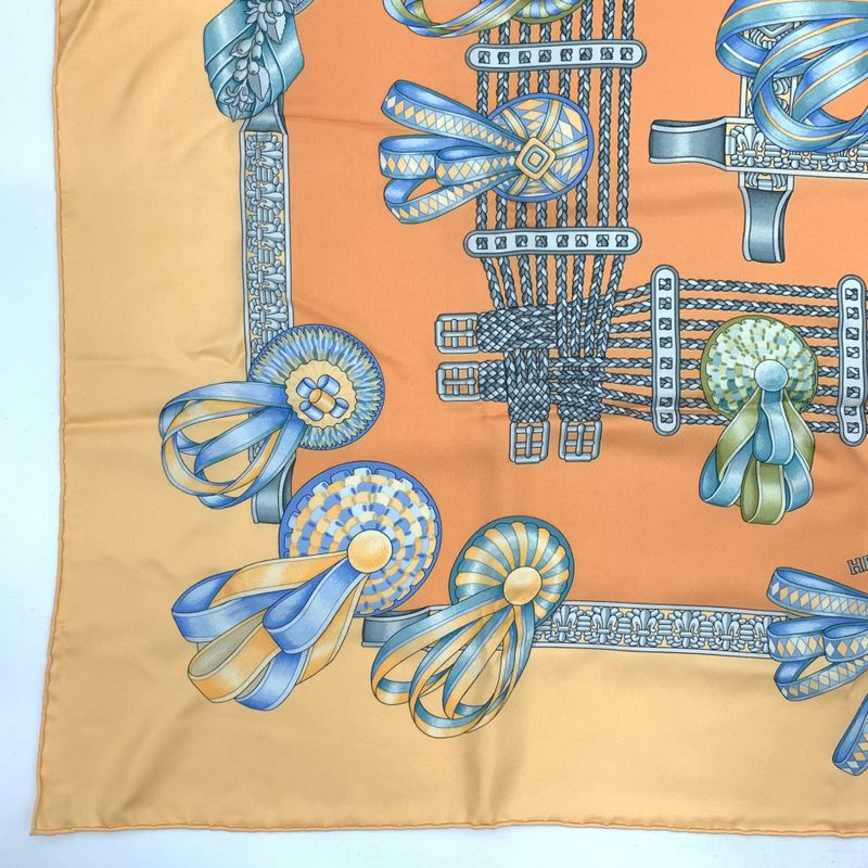 Hermes Carre 90 LES Rubans DU Cheval Horse Ribbon Scarf With Box