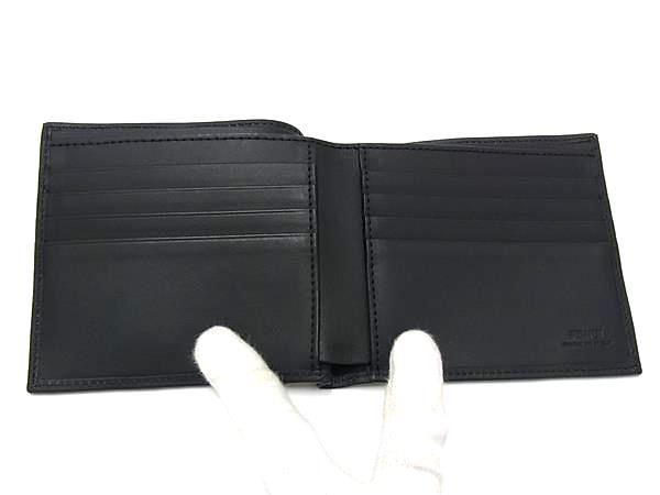 Fendi Zucca Coated Canvas Folded Wallet In Red And Black Fh2646