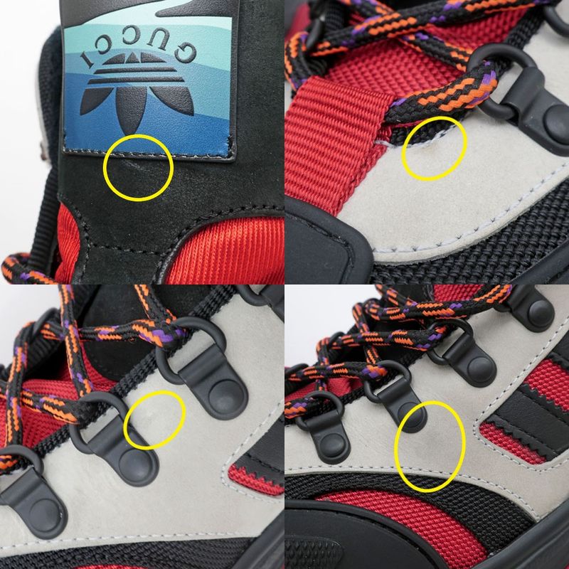 Gucci Adidas Collaboration High Cut Sneakers - 721392 Size 7 1 2 Black