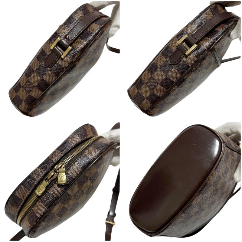 Louis Vuitton Shoulder Bag Ipanema PM Damier Leather Brown Crossbody Bag